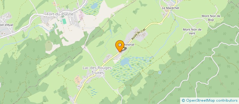 localisation de l'entreprise EXPLOITATION AGRICOLE A RESPONSABILITE LIMITEE DU CRET D'AMONT à LAC-DES-ROUGES-TRUITES