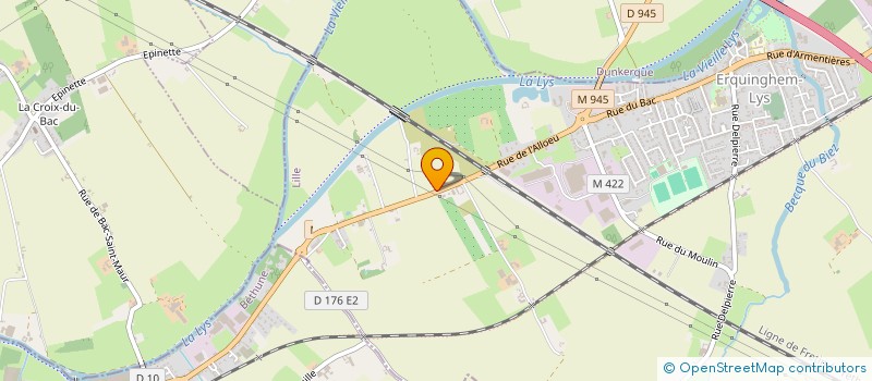 localisation de l'entreprise EXPLOITATION AGRICOLE A RESPONSABILITE LIMITEE DU FORT ROMPU à ERQUINGHEM-LYS