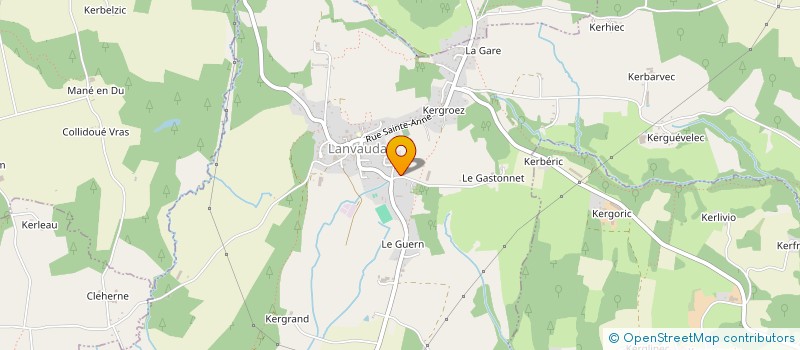 localisation de l'entreprise EXPLOITATION AGRICOLE A RESPONSABILITE LIMITEE DU GASTONNET  LANVAUDAN