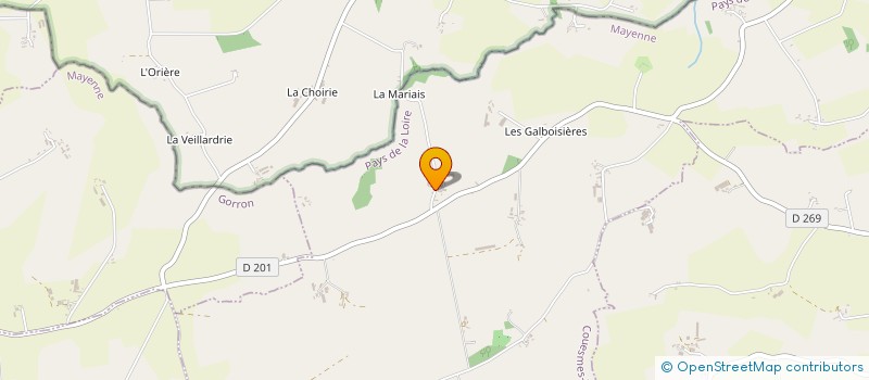 localisation de l'entreprise EXPLOITATION AGRICOLE A RESPONSABILITE LIMITEE DU HAUT BURE à COUESMES-VAUCE
