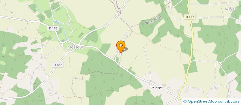 localisation de l'entreprise EXPLOITATION AGRICOLE A RESPONSABILITE LIMITEE DU LAURIER à NANTEUIL-EN-VALLEE