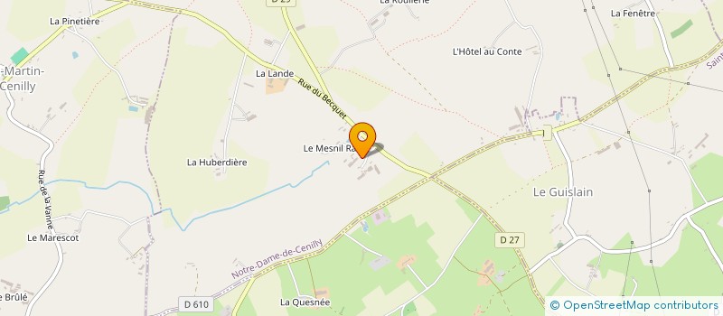 localisation de l'entreprise EXPLOITATION AGRICOLE A RESPONSABILITE LIMITEE DU MONT NORMAND à NOTRE-DAME-DE-CENILLY