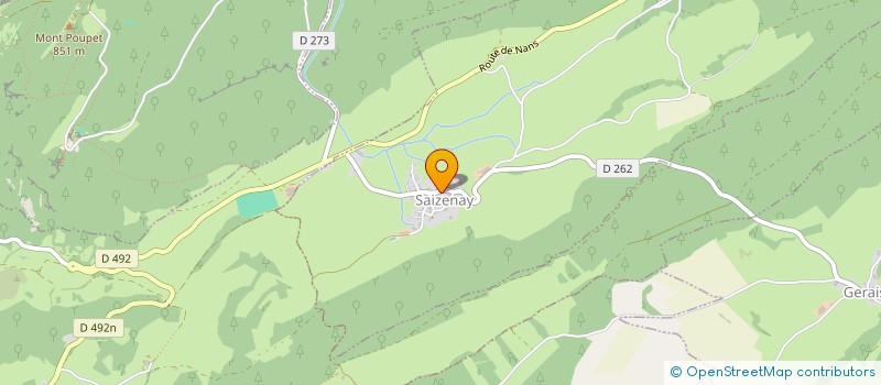 localisation de l'entreprise EXPLOITATION AGRICOLE A RESPONSABILITE LIMITEE DU MONT POUPET à SAIZENAY