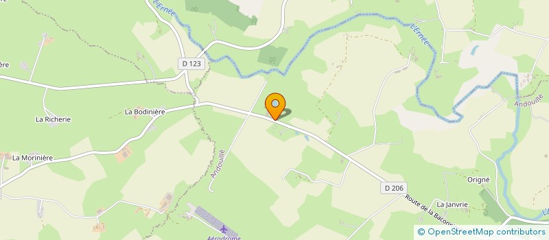 localisation de l'entreprise EXPLOITATION AGRICOLE A RESPONSABILITE LIMITEE DU MURIER à ANDOUILLE