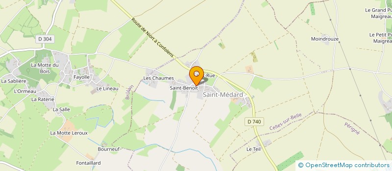 localisation de l'entreprise EXPLOITATION AGRICOLE A RESPONSABILITE LIMITEE DU PETIT BOURG à AIGONDIGNE