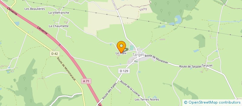 localisation de l'entreprise EXPLOITATION AGRICOLE A RESPONSABILITE LIMITEE DU PLAIX à TARGET