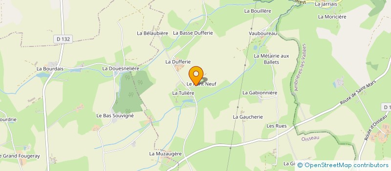 localisation de l'entreprise EXPLOITATION AGRICOLE A RESPONSABILITE LIMITEE DU PONT NEUF à OISSEAU