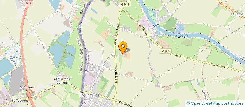 localisation de l'entreprise EXPLOITATION AGRICOLE A RESPONSABILITE LIMITEE DU PONT ROUGE  FRELINGHIEN