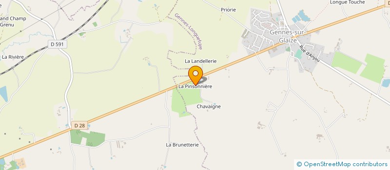localisation de l'entreprise EXPLOITATION AGRICOLE A RESPONSABILITE LIMITEE DU SAULE à GENNES-LONGUEFUYE