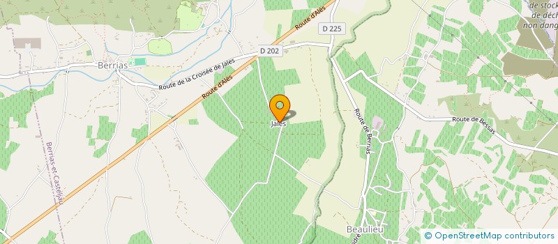 localisation de l'entreprise EXPLOITATION AGRICOLE A RESPONSABILITE LIMITEE DU SERRE D ANTHEGOUL  BERRIAS-ET-CASTELJAU