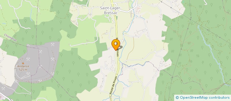 localisation de l'entreprise EXPLOITATION AGRICOLE A RESPONSABILITE LIMITEE DU SERRE LACHAMP  SAINT-LAGER-BRESSAC