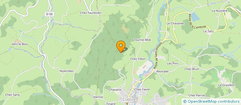 localisation de l'entreprise EXPLOITATION AGRICOLE A RESPONSABILITE LIMITEE DU TATU  SAINT-JEAN-LA-BUSSIERE