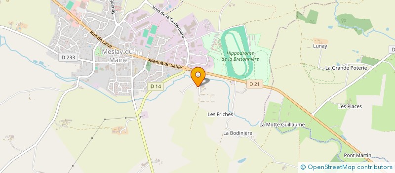 localisation de l'entreprise EXPLOITATION AGRICOLE A RESPONSABILITE LIMITEE DU VASSE à MESLAY-DU-MAINE