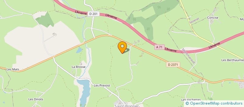 localisation de l'entreprise EXPLOITATION AGRICOLE A RESPONSABILITE LIMITEE DU VIRET  SAINT-BONNET-DE-FOUR