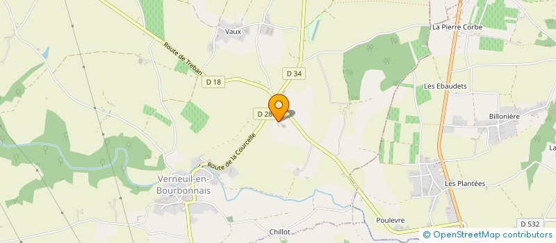 localisation de l'entreprise EXPLOITATION AGRICOLE A RESPONSABILITE LIMITEE ECURIE DU VAL DE SIOULE  VERNEUIL-EN-BOURBONNAIS