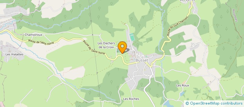 localisation de l'entreprise EXPLOITATION AGRICOLE A RESPONSABILITE LIMITEE ELEVAGE DE BUSSET  BUSSET