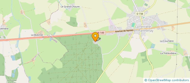 localisation de l'entreprise EXPLOITATION AGRICOLE A RESPONSABILITE LIMITEE ELEVAGE SALVAT à LA FERRIERE-EN-PARTHENAY