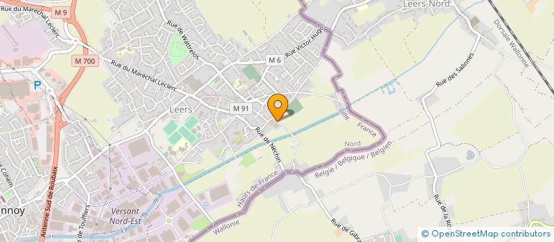 localisation de l'entreprise EXPLOITATION AGRICOLE A RESPONSABILITE LIMITEE FERME DAL  LEERS