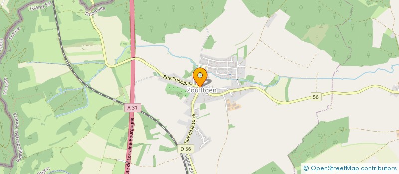 localisation de l'entreprise EXPLOITATION AGRICOLE A RESPONSABILITE LIMITEE FERME DU FOL EPI  ZOUFFTGEN