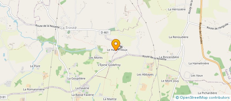 localisation de l'entreprise EXPLOITATION AGRICOLE A RESPONSABILITE LIMITEE FONTENAY à CHERENCE-LE-HERON
