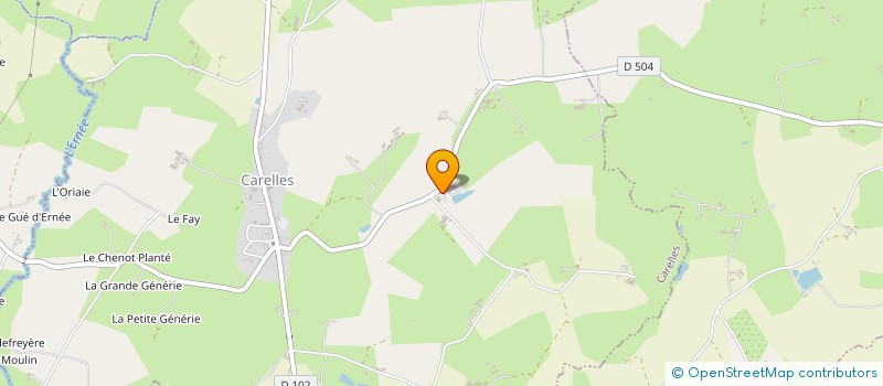 localisation de l'entreprise EXPLOITATION AGRICOLE A RESPONSABILITE LIMITEE GERAULT à CARELLES