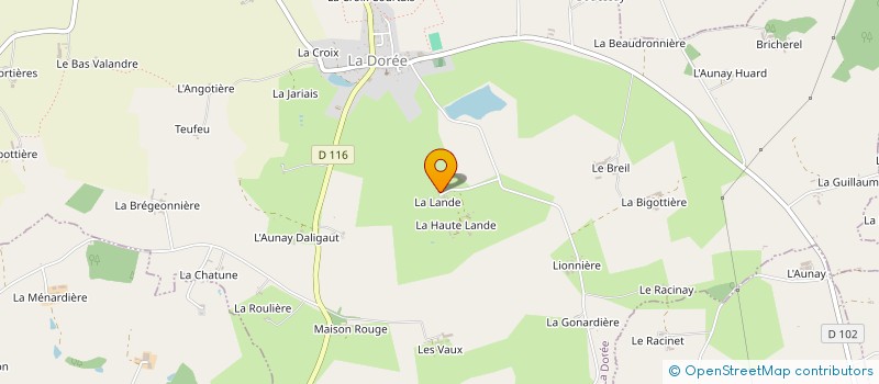 localisation de l'entreprise EXPLOITATION AGRICOLE A RESPONSABILITE LIMITEE GESLIN à LA DOREE