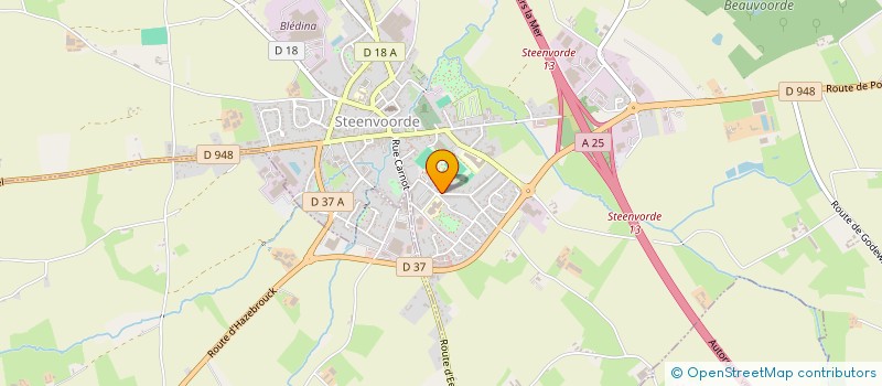 localisation de l'entreprise EXPLOITATION AGRICOLE A RESPONSABILITE LIMITEE GHILLEBAERT à STEENVOORDE