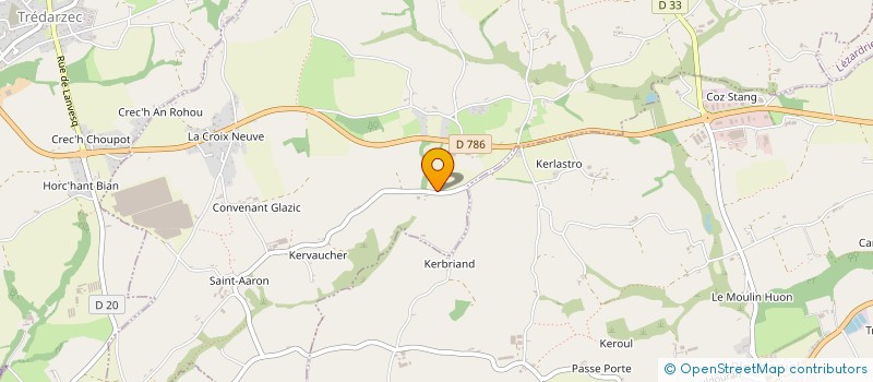 localisation de l'entreprise EXPLOITATION AGRICOLE A RESPONSABILITE LIMITEE GUELOU  PLEUMEUR-GAUTIER