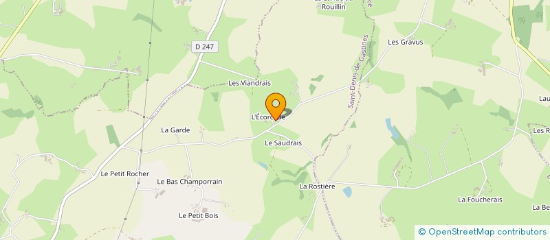 localisation de l'entreprise EXPLOITATION AGRICOLE A RESPONSABILITE LIMITEE HAMEAU à SAINT-DENIS-DE-GASTINES