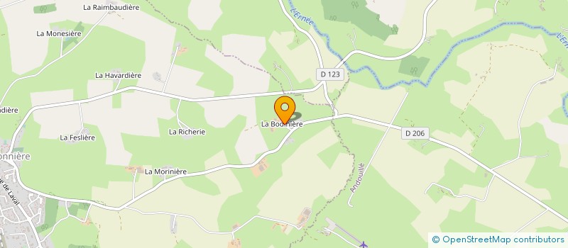 localisation de l'entreprise EXPLOITATION AGRICOLE A RESPONSABILITE LIMITEE HARDY  ANDOUILLE