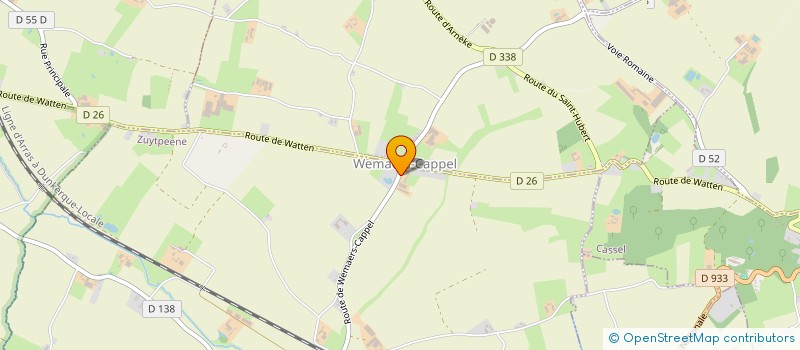 localisation de l'entreprise EXPLOITATION AGRICOLE A RESPONSABILITE LIMITEE HEMELSDAEL-GALLET  ZUYTPEENE