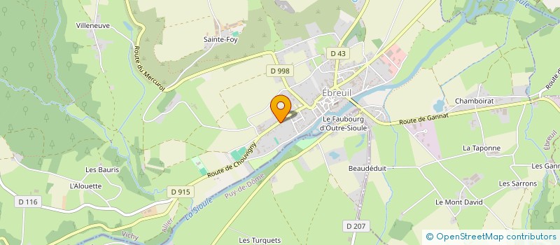 localisation de l'entreprise EXPLOITATION AGRICOLE A RESPONSABILITE LIMITEE HIPPOS  EBREUIL