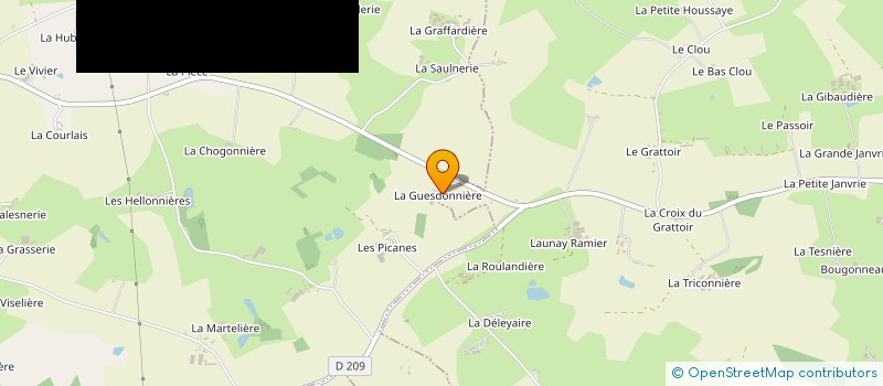 localisation de l'entreprise EXPLOITATION AGRICOLE A RESPONSABILITE LIMITEE JAMOTEAU à SAINT-DENIS-DE-GASTINES
