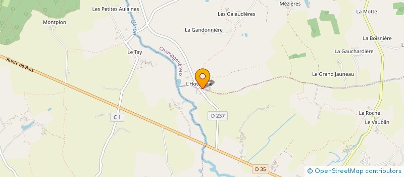 localisation de l'entreprise EXPLOITATION AGRICOLE A RESPONSABILITE LIMITEE L HOTELLERIE à CHAMPGENETEUX