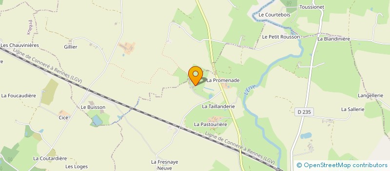localisation de l'entreprise EXPLOITATION AGRICOLE A RESPONSABILITE LIMITEE LA BUOTTIERE à VAL-DU-MAINE