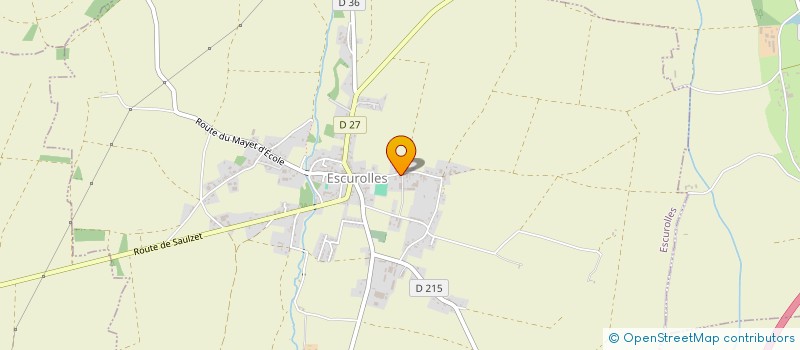 localisation de l'entreprise EXPLOITATION AGRICOLE A RESPONSABILITE LIMITEE LA CROIX BRULEE à ESCUROLLES