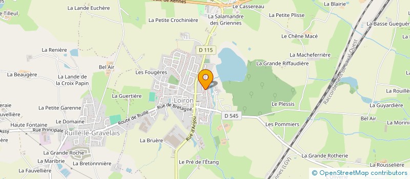 localisation de l'entreprise EXPLOITATION AGRICOLE A RESPONSABILITE LIMITEE LA DOUEFRIE à MONTJEAN