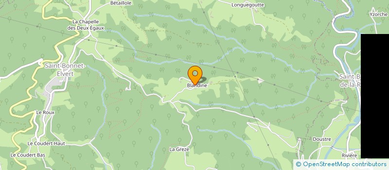 localisation de l'entreprise EXPLOITATION AGRICOLE A RESPONSABILITE LIMITEE LA FERME DE BLANDINE à SAINT-BONNET-ELVERT