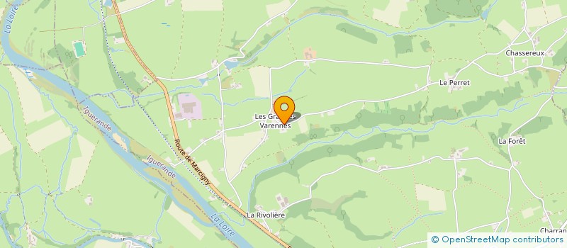 localisation de l'entreprise EXPLOITATION AGRICOLE A RESPONSABILITE LIMITEE LA FERME DE CHASSEREUX  IGUERANDE