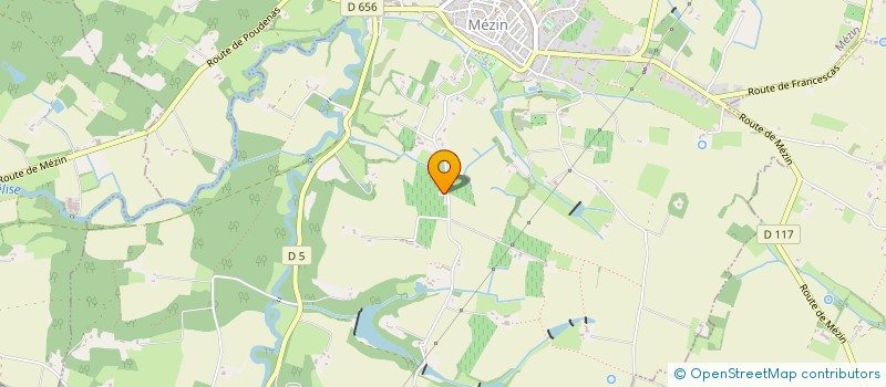 localisation de l'entreprise EXPLOITATION AGRICOLE A RESPONSABILITE LIMITEE LA FERME DE GAGNET à MEZIN