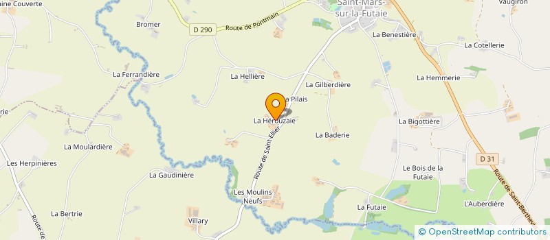 localisation de l'entreprise EXPLOITATION AGRICOLE A RESPONSABILITE LIMITEE LA HEROUZE à SAINT-MARS-SUR-LA-FUTAIE