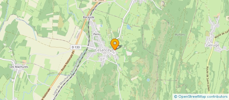 localisation de l'entreprise EXPLOITATION AGRICOLE A RESPONSABILITE LIMITEE LA RECULEE DE GRUSSE  CESANCEY