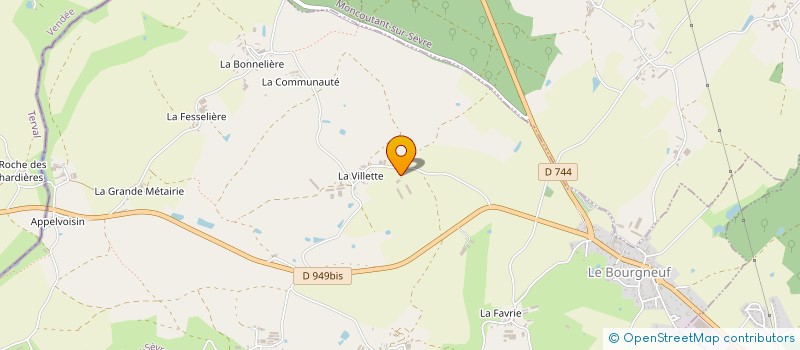 localisation de l'entreprise EXPLOITATION AGRICOLE A RESPONSABILITE LIMITEE LA VILLETTE à SAINT-PAUL-EN-GATINE