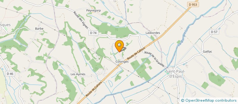 localisation de l'entreprise EXPLOITATION AGRICOLE A RESPONSABILITE LIMITEE LAGREZE FOSSAT à SAINT PAUL D'ESPIS
