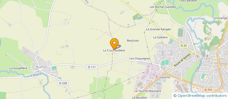 localisation de l'entreprise EXPLOITATION AGRICOLE A RESPONSABILITE LIMITEE LANVIERGE à CRAON