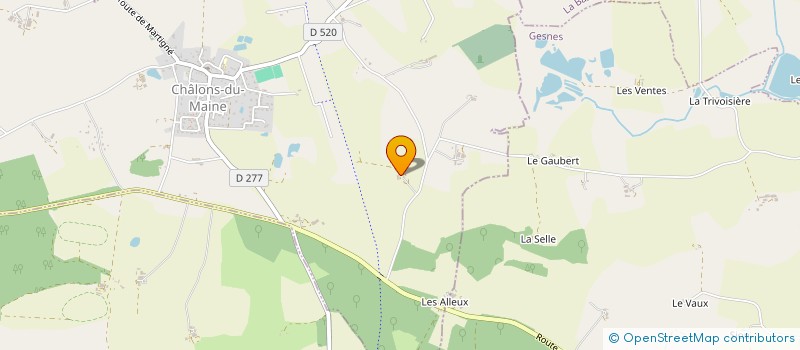 localisation de l'entreprise EXPLOITATION AGRICOLE A RESPONSABILITE LIMITEE LE BOIS GAST  MARTIGNE-SUR-MAYENNE