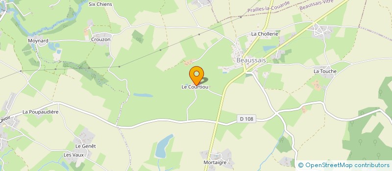 localisation de l'entreprise EXPLOITATION AGRICOLE A RESPONSABILITE LIMITEE LE COURTIOU à BEAUSSAIS-VITRE