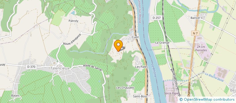 localisation de l'entreprise EXPLOITATION AGRICOLE A RESPONSABILITE LIMITEE LE DOMAINE D'EMILE à ANDANCE