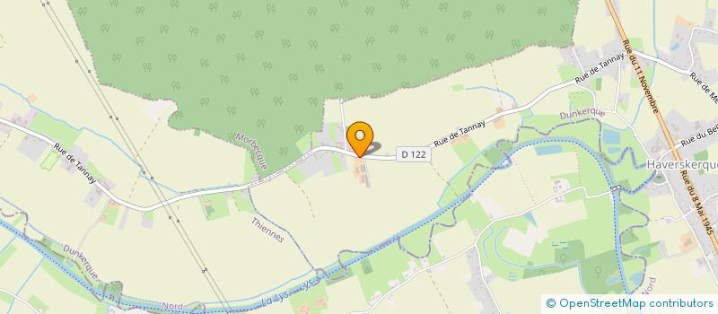 localisation de l'entreprise EXPLOITATION AGRICOLE A RESPONSABILITE LIMITEE LE FOREST à HAVERSKERQUE