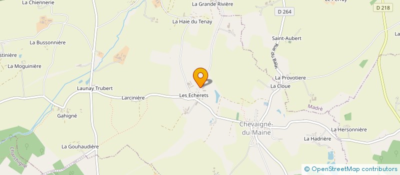 localisation de l'entreprise EXPLOITATION AGRICOLE A RESPONSABILITE LIMITEE LEGAY  CHEVAIGNE-DU-MAINE